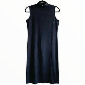 Misook Mock Neck Little Black Dress Size Small